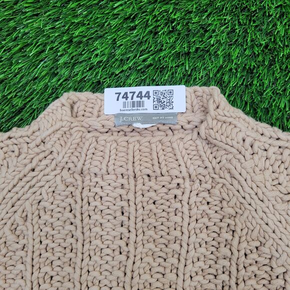 J-Crew Chunky-Knitted Sweater Womens XS/S 17x23 Beige - Picture 3 of 11
